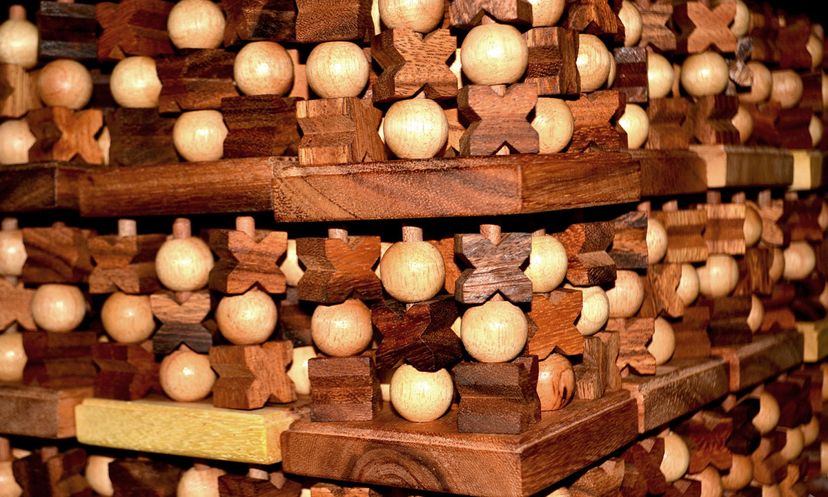 gros jeux en bois thailande tic tac toe 3d jeu de stratégie de chiang mai